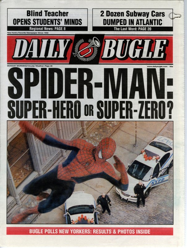 Человек паук Дэйли Бьюгл газеты