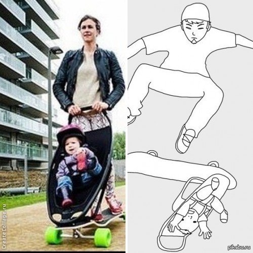 Коляска скейт