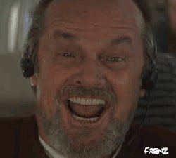 Джек Николсон смеется