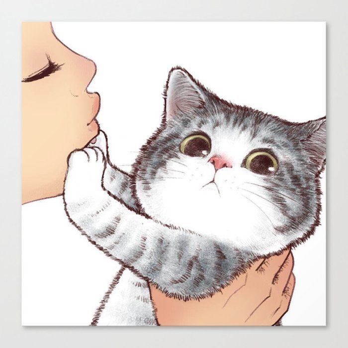 Котик рисунок