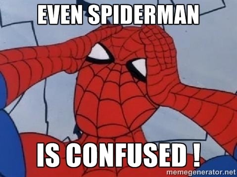 Человек паук удивленный