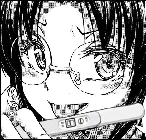 Тян с тестом на беременность