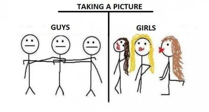 Как фоткаются парни и девушки прикол