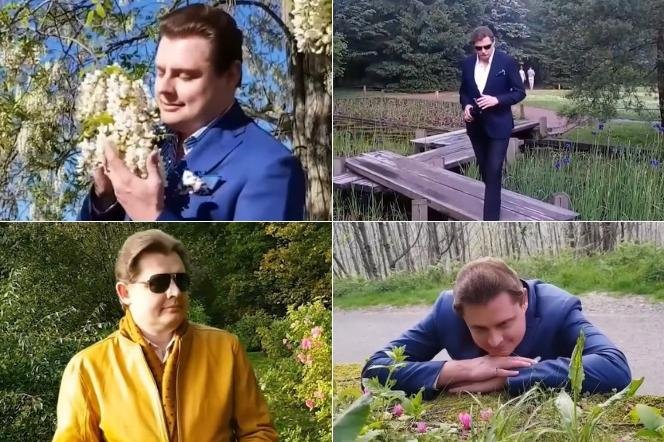 Евгений Понасенков гуляет в парке