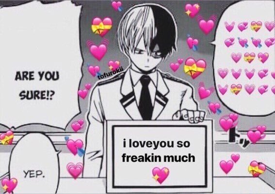 Сердечки Мем аниме