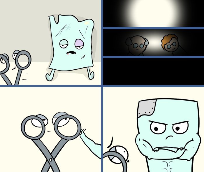 Камень ножницы бумага Мем аниме