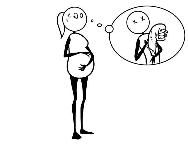 Беременная девушка