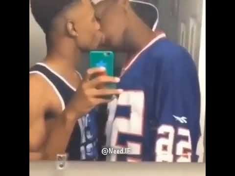 Two niggas kissing
