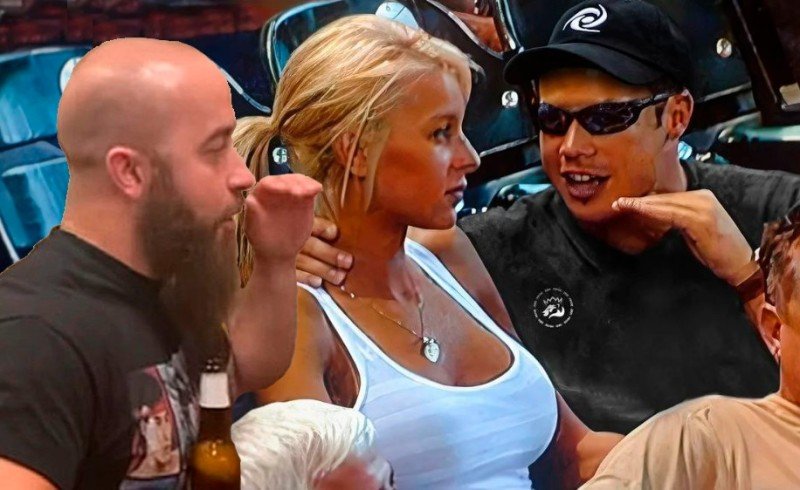 Парень с девушкой на стадионе