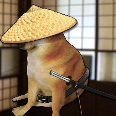 Собака в самурайской шляпе