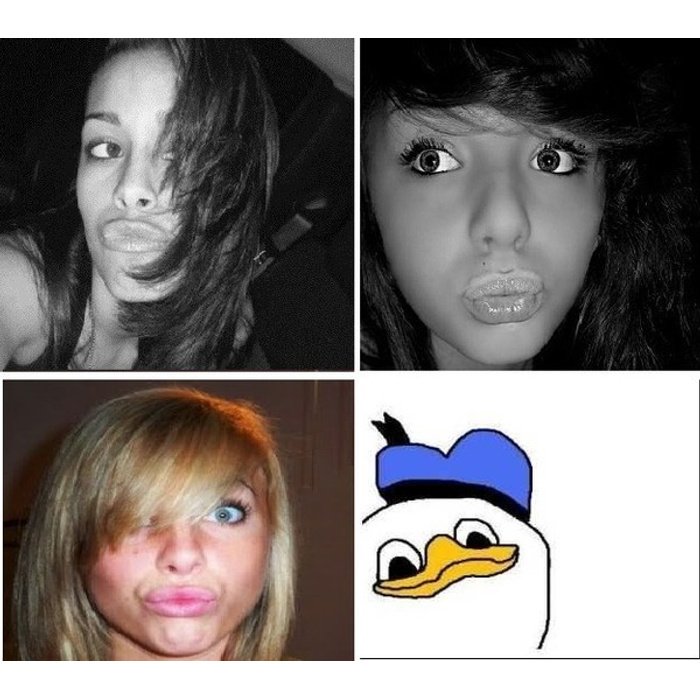 Девки с утиными губами