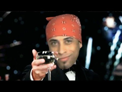 Чувак в красной бандане танцует