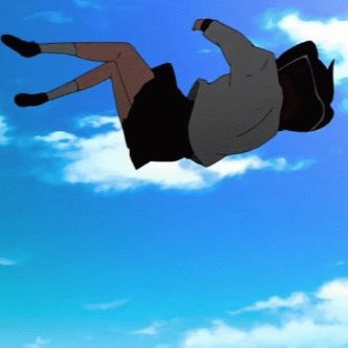 Аниме падает с крыши