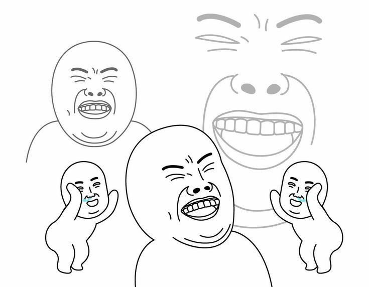 Смеющийся человек рисунок