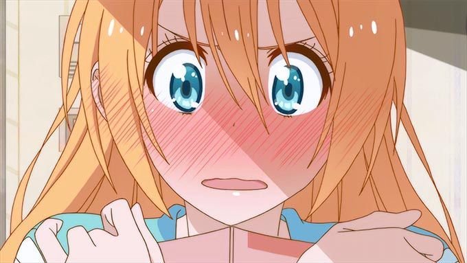 Смущенная девушка аниме