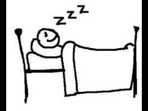 Стикмен на кровати