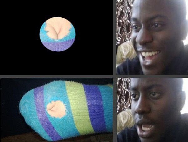 Негр улыбается