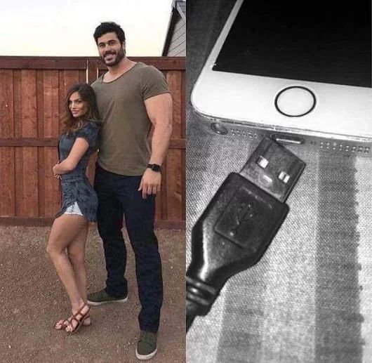 Высокий мужчина и маленькая женщина