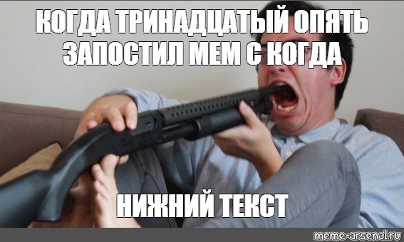 Мем с Шелли направляет дробовик на экран