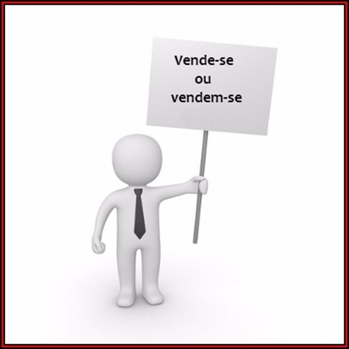 3д человек с табличкой