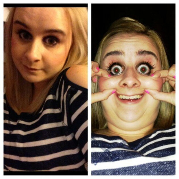 Девушка с большими глазами Мем