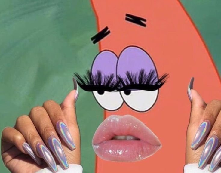 Патрик с губами и ногтями