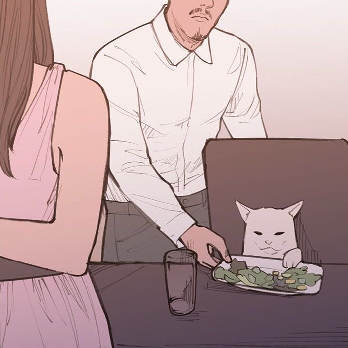 Девушка за столом