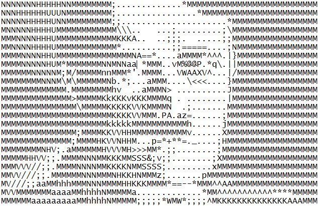 Рисунки из символов и знаков