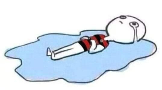 Лежит в луже слез