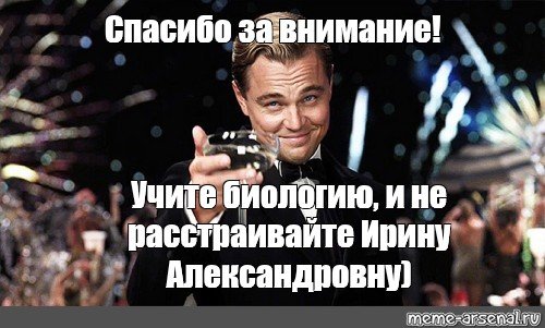Спасибо за внимание Мем учите биологию