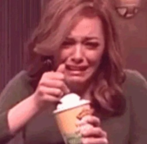 Эмма Стоун плачет и ест