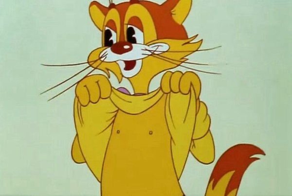 Кот Леопольд поднял майку