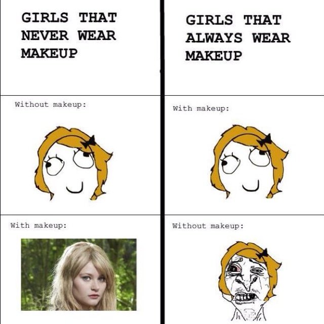 Мемы про косметику и девушек