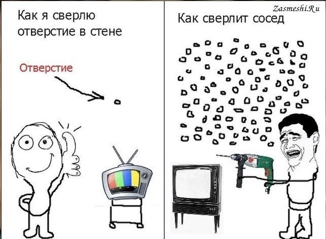 Сосед с дрелью Мем