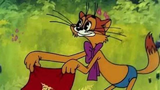 Кот Леопольд показывает