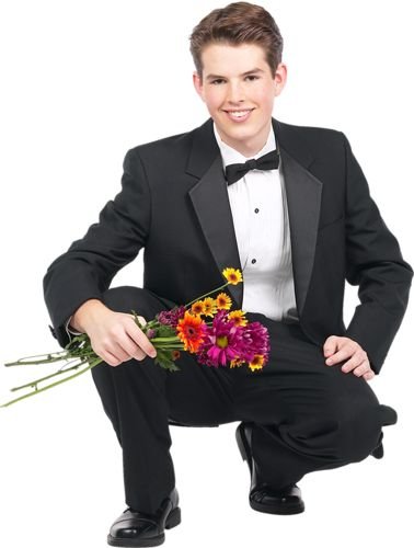 Мужчина с цветами