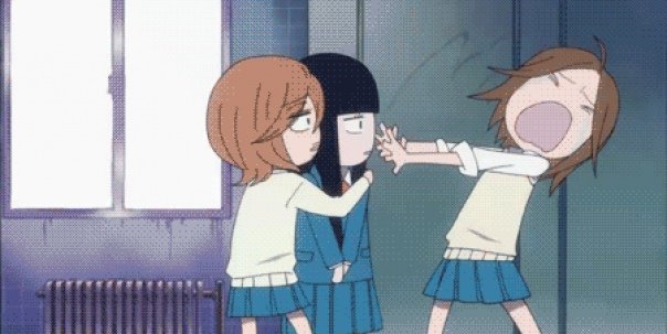 Гифка обнимаю аниме