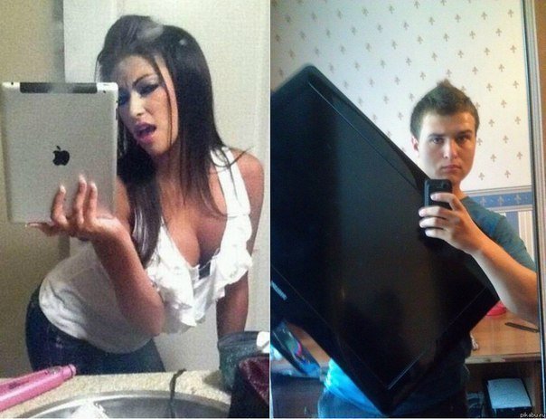 Смешные селфи девушек