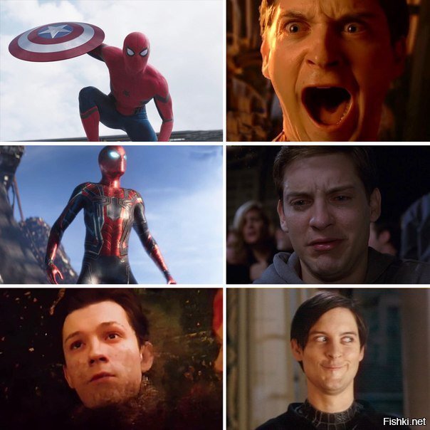 Капитан марвел человек паук