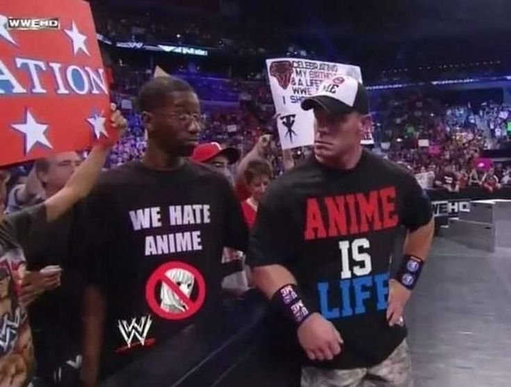 Джон сина в майке аниме