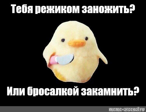 Утка с ножом Мем