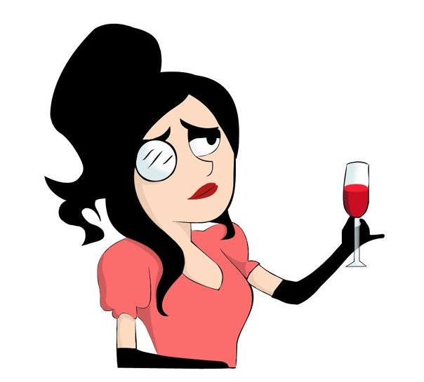 Девушка с бокалом вина