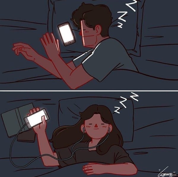 Парень с девушкой в кровати