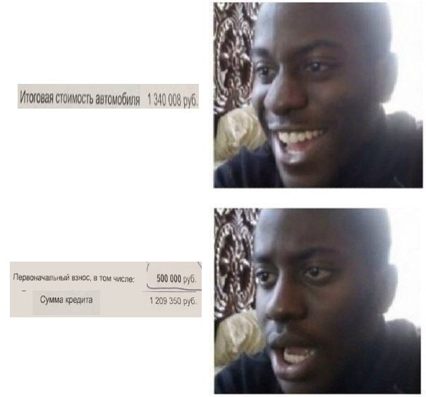 Грустный и веселый негр