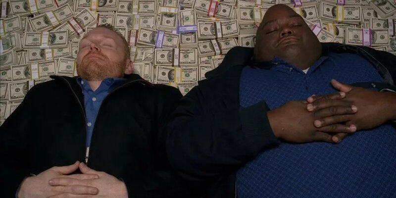 С деньгами и негром