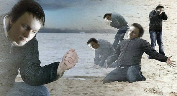 Мужик с песком