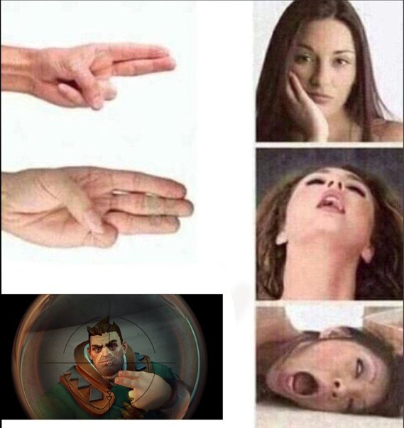 Мем про три пальца и девушку