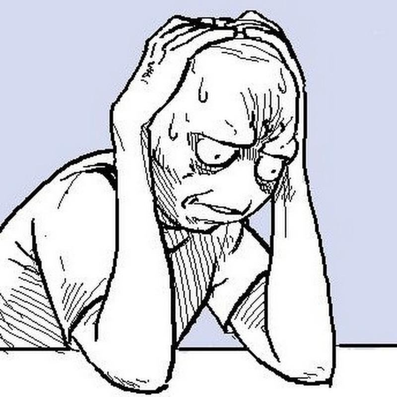 Чел держится за голову Мем