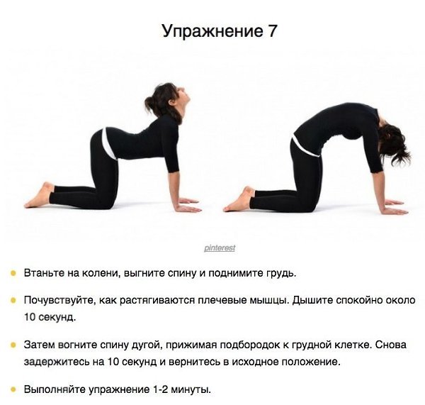 Упражнение кошечка для позвоночника