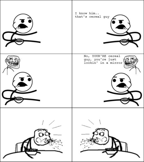 Мем чувак ест хлопья